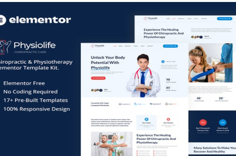 Product Image - Physiolife – Chiropractic & Physiotherapy Elementor Template Kit