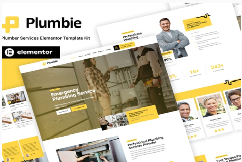 Product Image - Plumbie – Plumber Services Elementor Template Ki