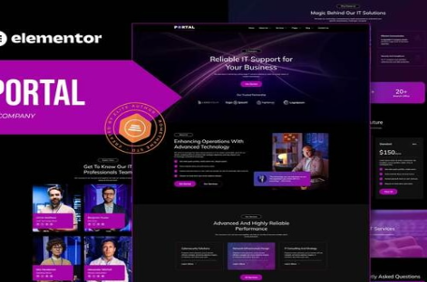 Product Image - Portal – IT Company Elementor Template Kit
