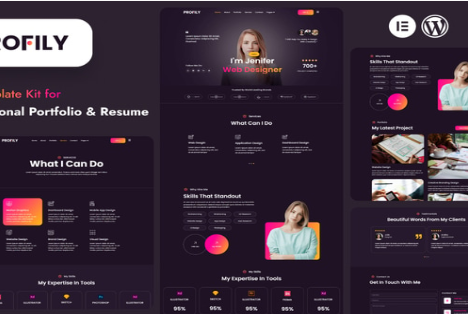 Product Image - Profily – Personal Portfolios & Resume Elementor Template Kit