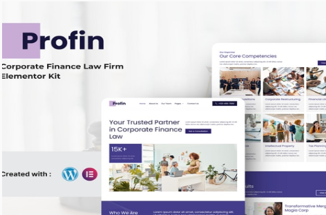 Product Image - Profin – Finance Law Firm Elementor Template Kit