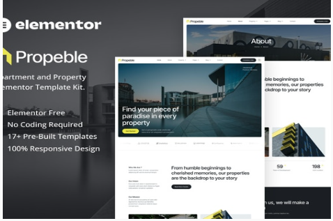Product Image - Propeble – Apartment & Property Elementor Template Kit