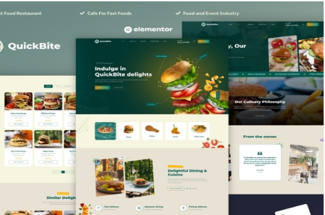 Product Image - Quick Bite – Restaurant & Cafe Elementor Pro Template Kit