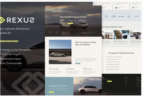 Product Image - Rexus – Electric Vehicles Elementor Template Kit