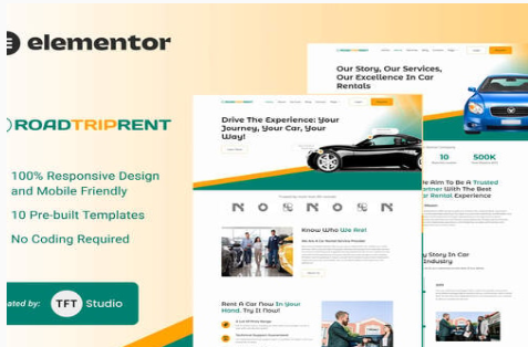 Product Image - RoadTripRent – Premium Car Rental Elementor Template Kit