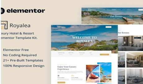 Product Image - Royalea – Luxury Hotel & Resort Elementor Template Kit