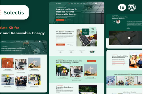 Product Image - Selectis – Solar & Renewable Energy Elementor Template Kit