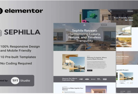 Product Image - Sephilla – Premier Villa Showcase Elementor Template Kit