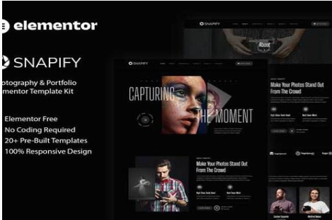 Product Image - Snapify – Photography & Portfolio Elementor Template Kit Product Image - Snapify – Photography & Portfolio Elementor Template Kit