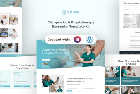 Spine - Chiropractic & Physiotherapy Elementor Template Kit