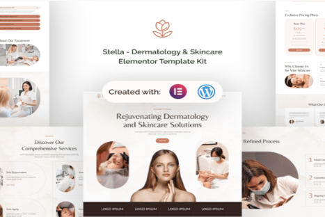 Stella - Dermatology & Skincare Elementor Template Kit