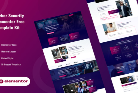 Product Image - Sybergad – Cybersecurity Services Elementor Template Kit