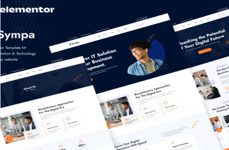Product Image - Sympa – IT Solutions & Technology Elementor Template Kit