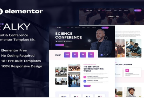 Product Image - Talky – Event & Conference Elementor Template Kit