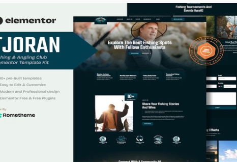 Product Image - Tjoran – Fishing & Angling Club Elementor Template Kit