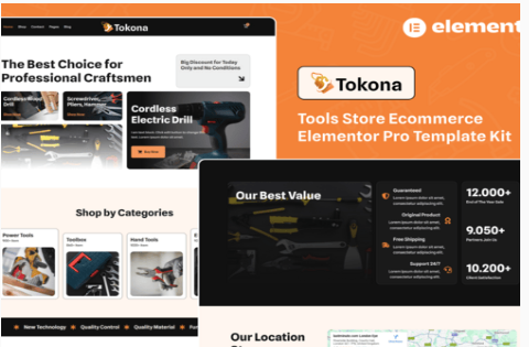 Product Image - Tokona – Tools Store Ecommerce Elementor Pro Template Kit
