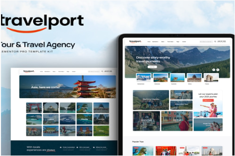 Product Image - Travelport – Tour & Travel Agency Elementor Pro Template Kit