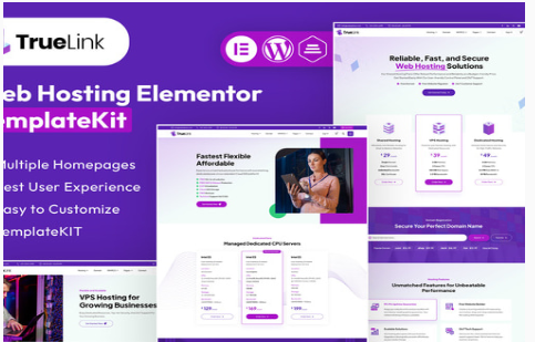 Product Image - TrueLink – Web Hosting Elementor Template Kit.0