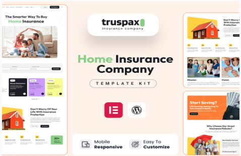 Truspax - Insurance Agency Elementor Template Kit