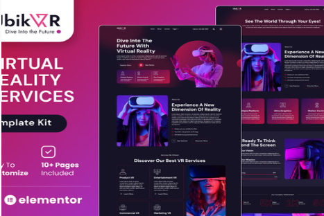 Product Image - UbikVR – Virtual Reality Services Elementor Template Kit Product Image - UbikVR – Virtual Reality Services Elementor Template Kit