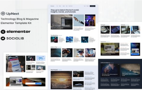 Product Image - UpNext – Technology Blog & Magazine Elementor Template Kit