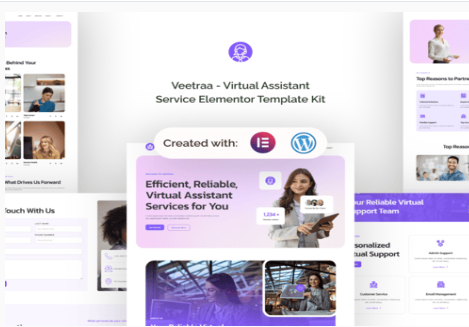 Product Image - Veetraa – Virtual Assistant Service Elementor Template Kit