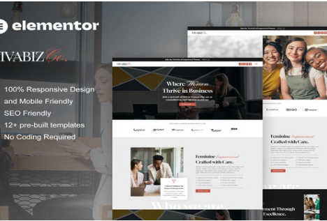 Product Image - Vivabiz – Feminine Business Coaching Elementor Template Kit Product Image - Vivabiz – Feminine Business Coaching Elementor Template Kit