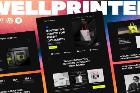 Product Image - WellPrinted – Print Service Elementor Template Kit