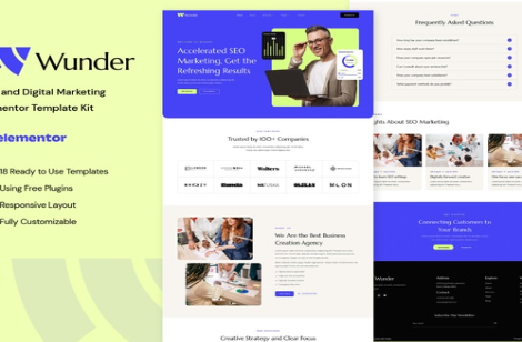 Product Image - Wunder – SEO & Digital Marketing Elementor Template Kit