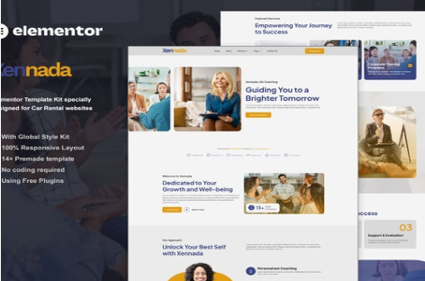 Product Image - Xennada – Life Coach Elementor Template Kit