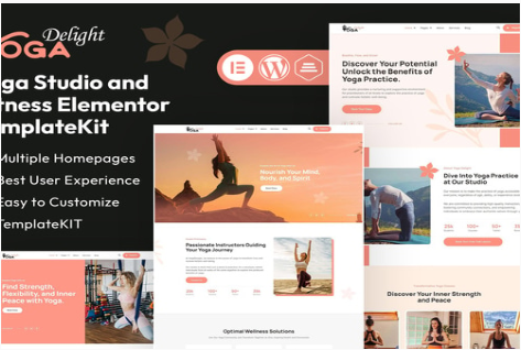 Product Image - Yoga Delight – Yoga Studio & Fitness Elementor Template Kit