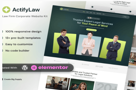 Product Image - ActifyLaw – Law Firm Corporate Elementor Template Kit