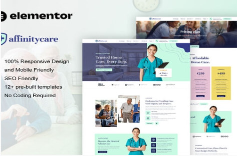 Product Image - AffinityCare – Home Care & Private Nursing Services Elementor Template Kit