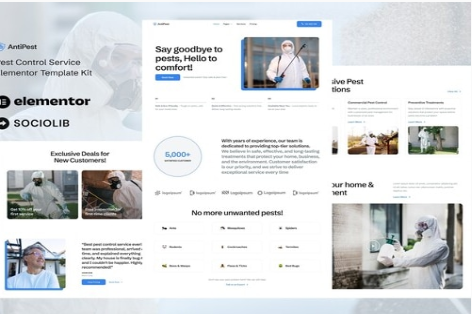 Product Image - AntiPest – Pest Control Service Elementor Template Kit Product Image - AntiPest – Pest Control Service Elementor Template Kit