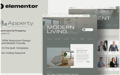 Apperty - Appartment & Property Elementor Template Kit