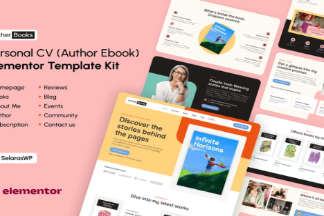 Product Image - ArcherBooks – Author & eBook Resume Elementor Pro Template Kit
