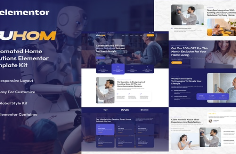 Product Image - Auhom – Smart Home Automation Elementor Template Kit