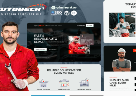Product Image - Automech – Auto Repair Service Elementor Template Kit