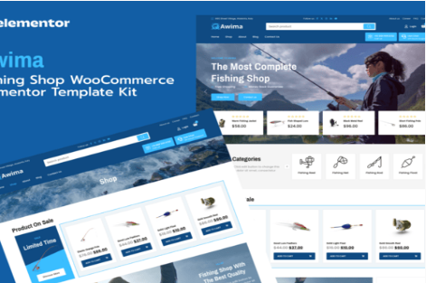 Product Image - Awima – Fishing Shop & Store WooCommerce Elementor Pro Template Kit