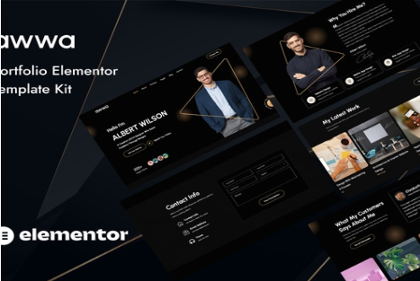 Product Image - Awwa – Dark Portfolio Elementor Template Kit Product Image - Awwa – Dark Portfolio Elementor Template Kit