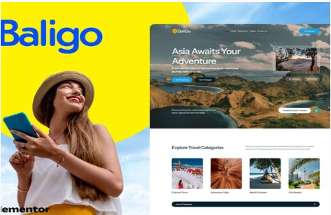 Product Image - Baligo – Asian Travel Agency Elementor Kit Template