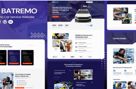 Product Image - Batremo – Electric Car Service Elementor Template Kits