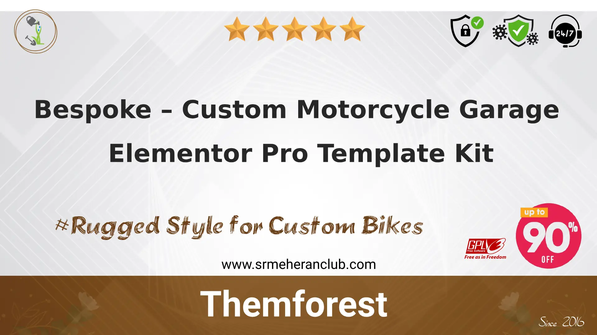 Bespoke – Custom Motorcycle Garage Elementor Pro Template Kit