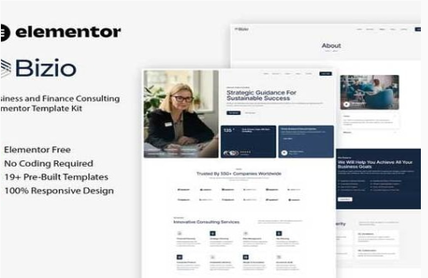 Product Image - Bizio – Business and Finance Consulting Elementor Template Kit