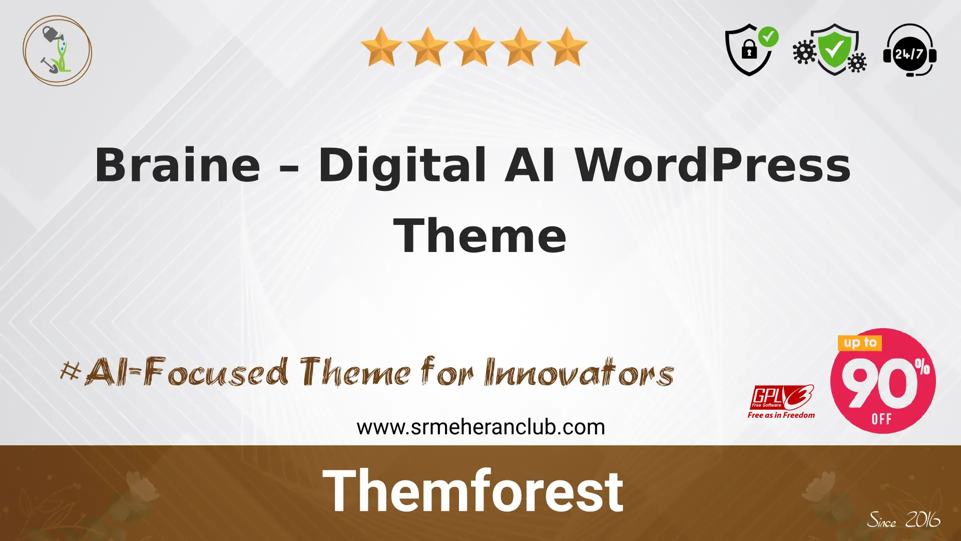 Braine – Digital AI WordPress Theme — Theme by Themeforest