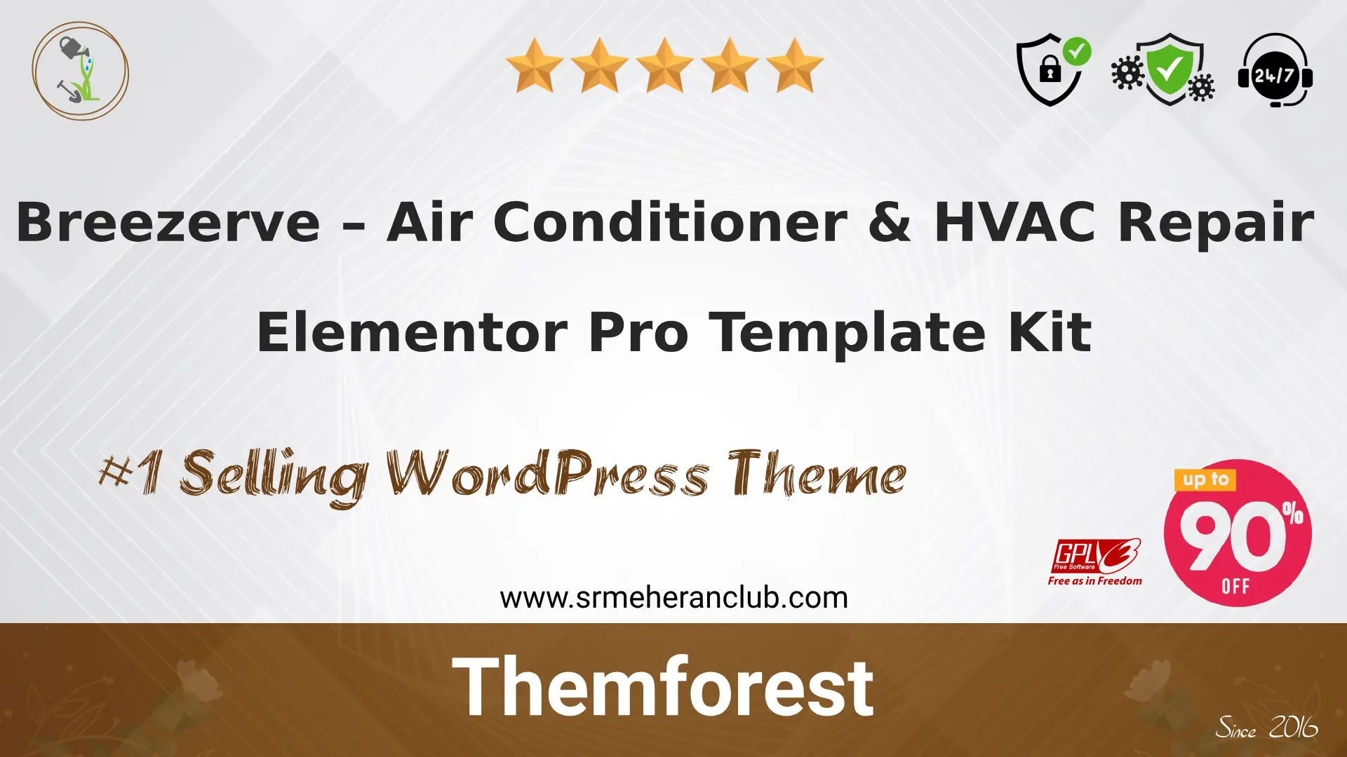 Breezerve – Air Conditioner & HVAC Repair Elementor Pro Template Kit — Elementor Kit by Themeforest