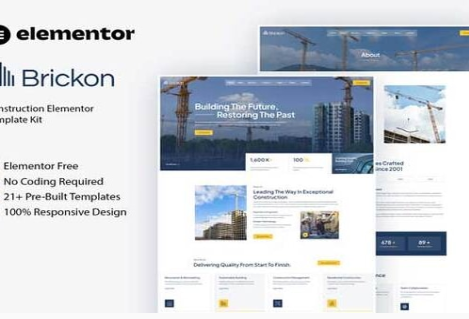 Product Image - Brickon – Construction Elementor Template Kit