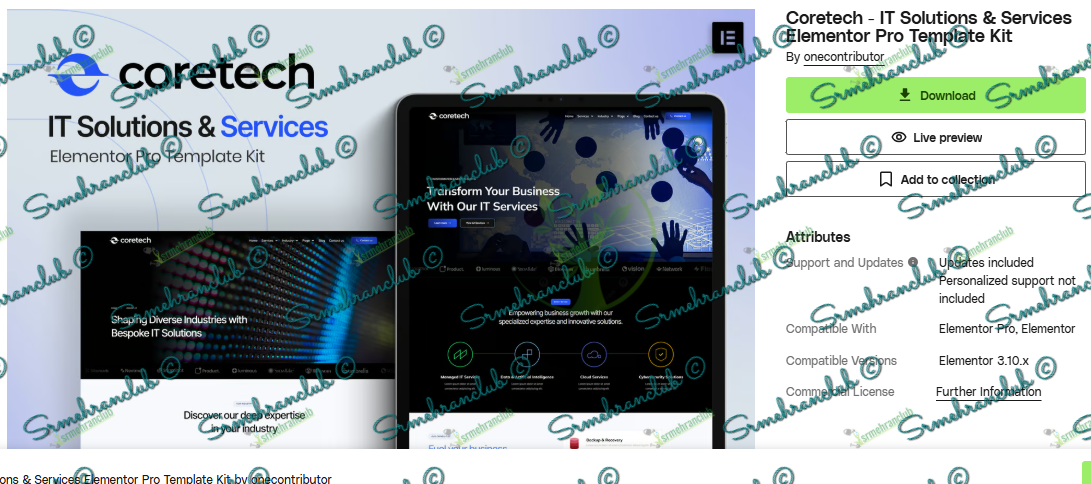 Coretech - IT Solutions & Services Elementor Pro Template Kit
