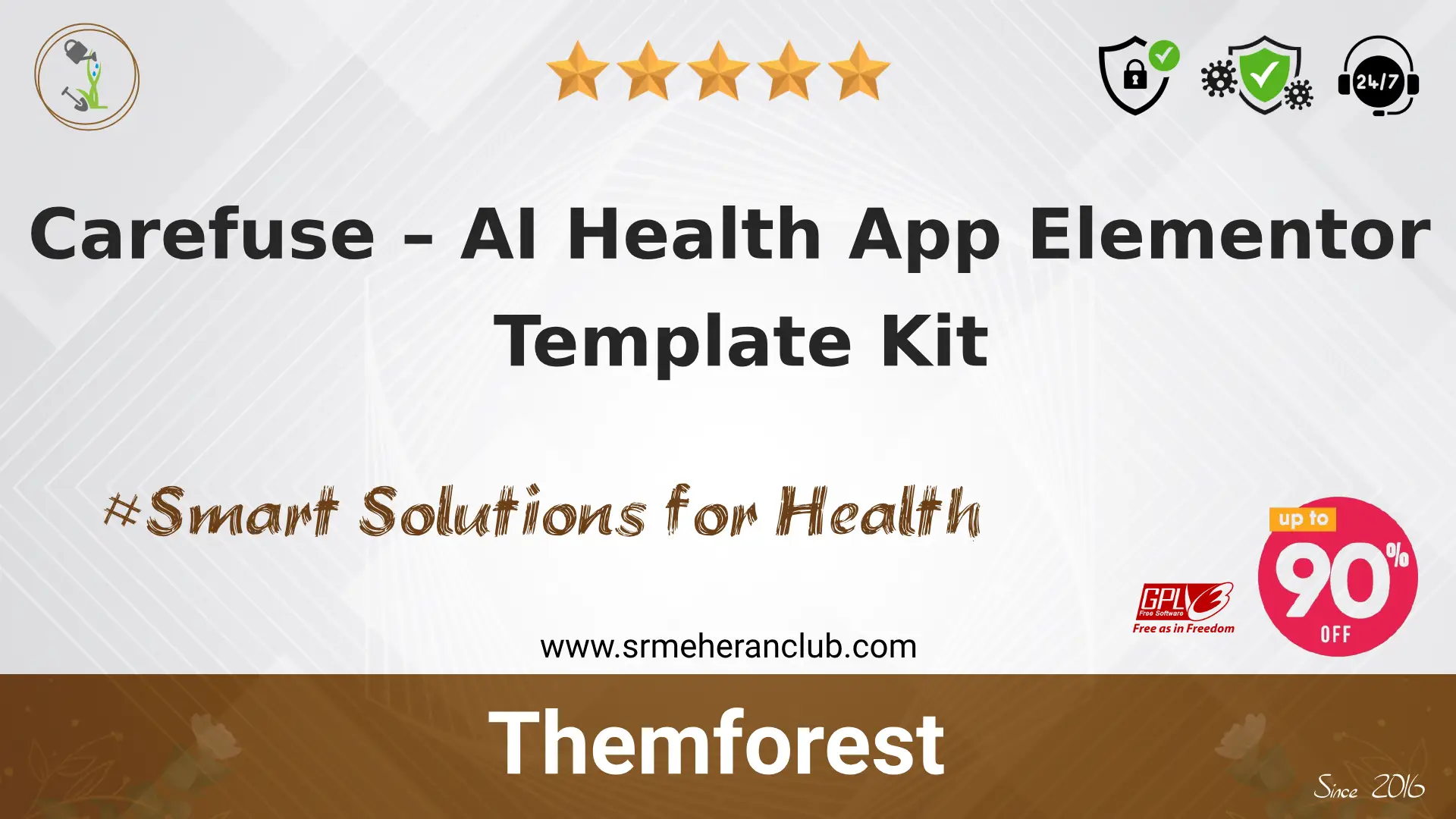 Carefuse – AI Health App Elementor Template Kit
