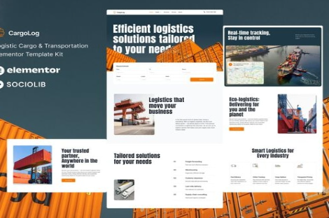 Product Image - CargoLog – Logistic Cargo & Transportation Elementor Template Kit